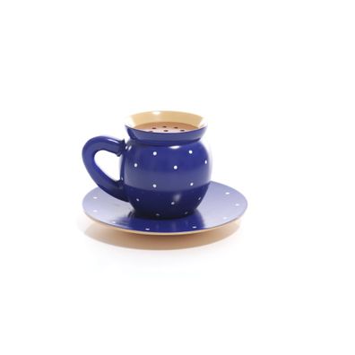 Räucherfigur Kaffeetasse Blau BxHxT = 15x8x15cm NEU Räuchertasse Rauchtasse