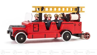 Miniatur Feuerwehrauto H=ca 4,5 cm NEU Erzgebirge Weihnachtsfigur Holzfigur