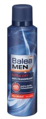 Balea Men Extra Dry Antitranspirant-Spray - 200ml, DE-Herstellung - Alkohol- & Ethano