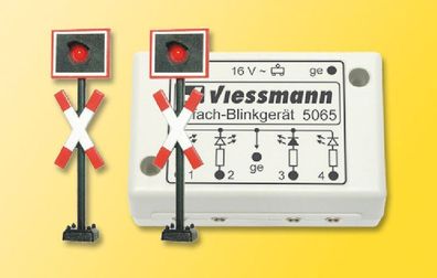 Viessmann 5801 N Andreaskreuze, 2 Stück mit Blinkelektr Spur N