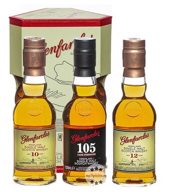 Glenfarclas Probierset 10J , 12 J & 105° 3 x (40 - 60 % Vol., 0,6 Liter) (40 - 60 %