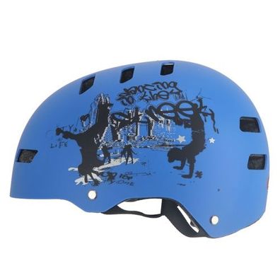 Helm Fahrradhelm Aero Kinderhelm Kinderfahrradhelm Skaterhelm Skatehelm blau matt