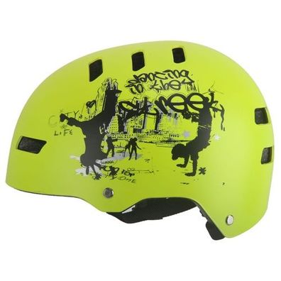 Helm Fahrradhelm Aero Kinderhelm Kinderfahrradhelm Skaterhelm Skatehelm gelb matt