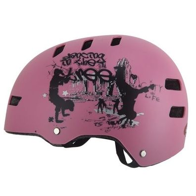 Helm Fahrradhelm Aero Kinderhelm Kinderfahrradhelm Skaterhelm Skatehelm pink matt