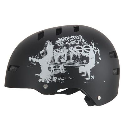 Helm Fahrradhelm Aero Kinderhelm Kinderfahrradhelm Skaterhelm Skatehelm schwarz matt