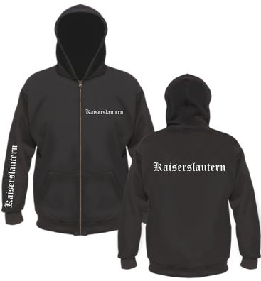 Kaiserslautern Kapuzenjacke - altdeutsch bedruckt - Sweatjacke Jacke Hoodie