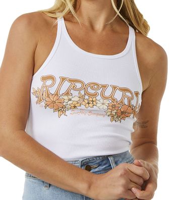 RIP CURL Women Top Endless Summer Ribbed white - Größe: M