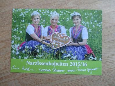 Narzissenhoheiten 2015/2016 Narzissenkönigin Sabrina Schober - Autogramme!!!