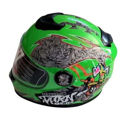 Integralhelm Helm Kinderhelm Motorradhelm Motorrad Jethelm Crosshelm hellgrün