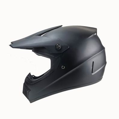 Crosshelm Helm Motorradhelm Motocross Jethelm schwarz uni ECE DOT DirtBike Quad ATV