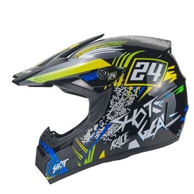 Crosshelm Helm Kinderhelm Motorradhelm Motocross Hot Shot blau Motorrad Quad