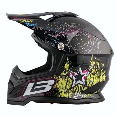 Crosshelm Helm Kinderhelm Motorradhelm Motocross Infinity schwarz ECE Motorrad