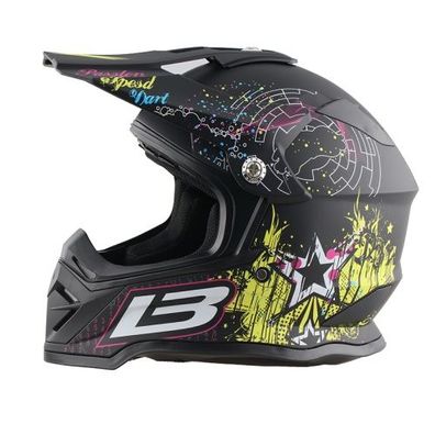 Crosshelm Helm Kinderhelm Motorradhelm Motocross Infinity schwarz matt ECE Motorrad