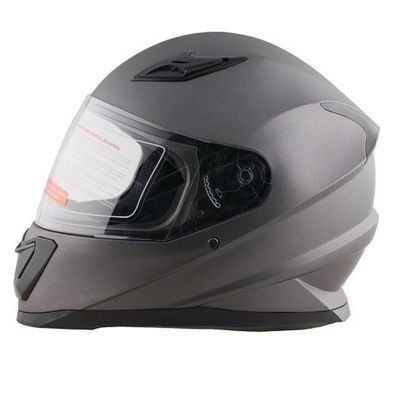 Integralhelm Helm Motorradhelm Jethelm Motorrad Motocrosshelm ECE Aero grau matt