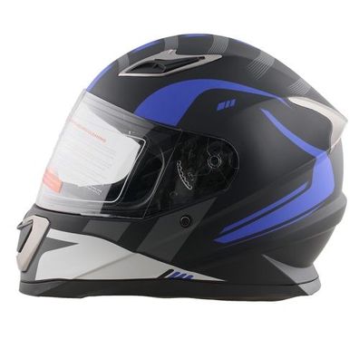 Integralhelm Helm Motorradhelm Jethelm Motorrad Motocrosshelm ECE Aero blau matt