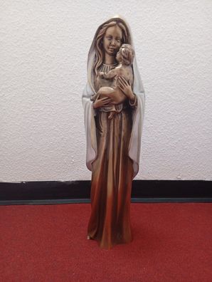 Madonna mit Kind aus Bronze Bronzefigur Grabschmuck