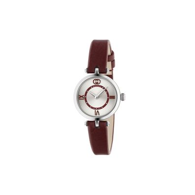 Gucci – YA167504 – Modell 2000, 24 mm Edelstahlgehäuse; Silbernes guillochiertes Ziff