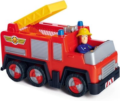 Simba 109252505 - Feuerwehrmann Sam Jupiter, mit Figur 7cm, Spielzeug-Auto 17cm