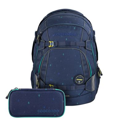 coocazoo MATE Set aus MATE + Mäppchen MatMap, Happy Raindrops, Mädchen & Jungen