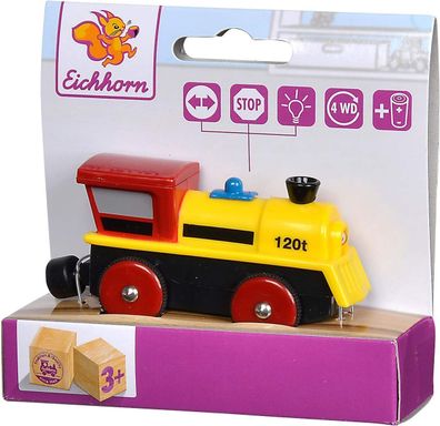 Eichhorn 1885 100001301 - Bahn, E-Lok 10,5 cm, mit 4-Radantrieb, inkl. Batterien