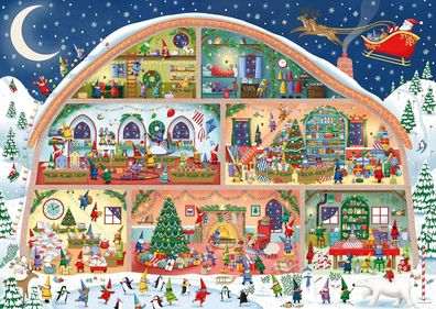 Ravensburger Puzzle 12001268 - Werkstatt des Weihnachtsmanns - 1000 Teile Puzzle