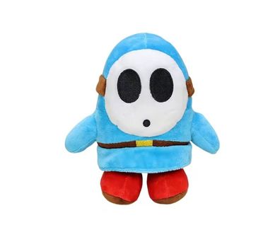 Super Mario Shy Guy Plüsch Figur Stofftier Kuscheltier 16 cm NEU blau