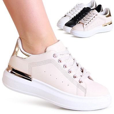 topschuhe24 2363 Damen Plateau Sneaker Turnschuhe