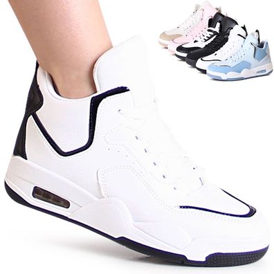 topschuhe24 2719 Damen Hochschaft Sneaker