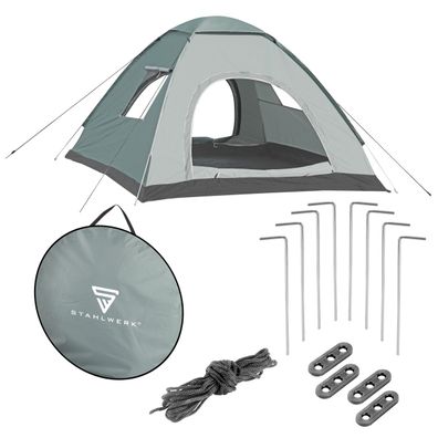 Stahlwerk Campingzelt Z-200 ST 200 x 200 cm selbstaufbauendes Pop-Up-Zelt