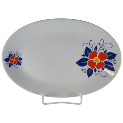 Fleischplatte Steakplatte Winterling Marktleuthen Blumenmotiv bunt