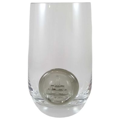 Trinkglas H 12,7 cm Rosenthal Medaillon Transparent Kristallglas gebraucht-gut