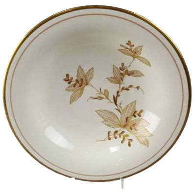 Servierschale VER Reichenbach DDR Porzellan gold Floral D 27,3 cm H 5,8 cm