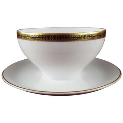 Sauciere mit Teller 1tlg. Melitta Verona Golddekor