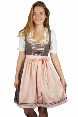 Dirndl Marilu 55er Länge braun apricot - Farbe: braun/apricot Größe: 48