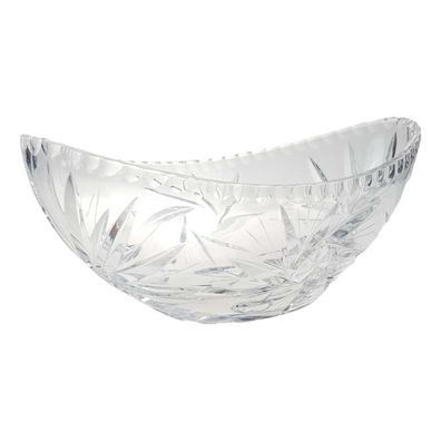 Schale Oval Kristallglas Kristall Schleuderstern Transparent