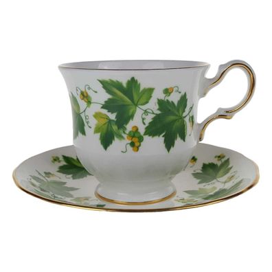 Sammeltasse mit Untertasse 2tlg. Queen Anne Bone China Trauben