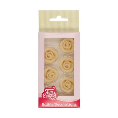 FunCakes - Marzipan Dekorationen - Weiße Rosen