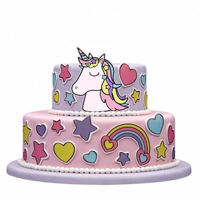 Fondant Kuchen-Tattoo - Einhorn