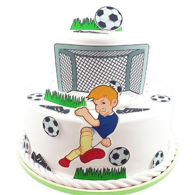 Fondant Kuchen-Tattoo - Fußball