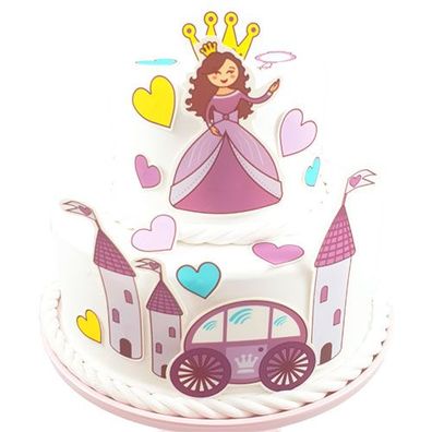 Fondant Kuchen-Tattoo - Prinzessin