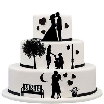 Fondant Kuchen-Tattoo - Hochzeit