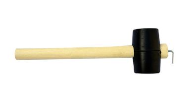 Gummihammer Zelt Hammer mit Holzstiel und Heringsrauszieher 400790b NEU