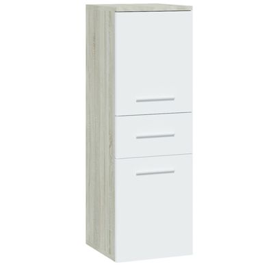 Kleiner Badschrank LUPO LP3 sonoma / weiß hochglanz Sonderangebot