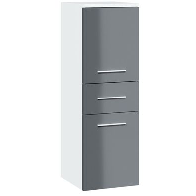 Kleiner Badschrank LUPO LP3 weiß / graphit hochglanz Sonderangebot