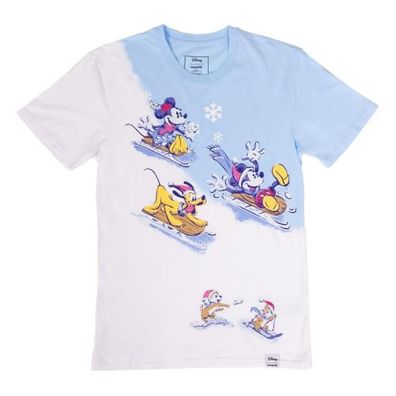 Disney by Loungefly Tee T-Shirt Unisex Mickey and Friends Winter Wonderland Größe X