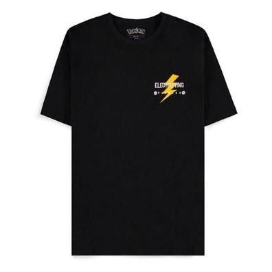 Pokemon T-Shirt Black Pikachu Electrifying Line-art Größe S