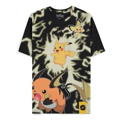 Pokémon T-Shirt Mirage AOP Pikachu Lightning Größe L