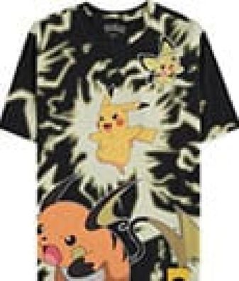 Pokémon T-Shirt Mirage AOP Pikachu Lightning Größe S