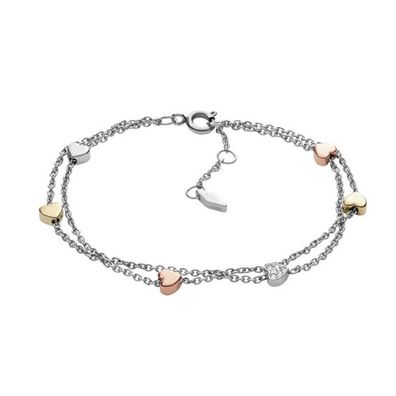 Romantic bracelet with hearts JF02854998