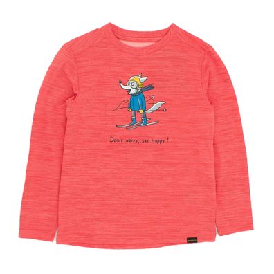 Jack Wolfskin Skiing Wolf Longsleeve Kids Langarm Shirt Kinder Rot 1608831-2122